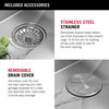 25” Drop-In Undermount Stainless Steel Single Bowl Kitchen Sink with Accessories